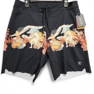 Roark‎ Passage Primo Yiling 18" Board Shorts Mens Size 33 Dark Navy NEW w/ Tag